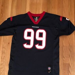 JJ Watt jersey size youth L Texans Red, Navy Blue
